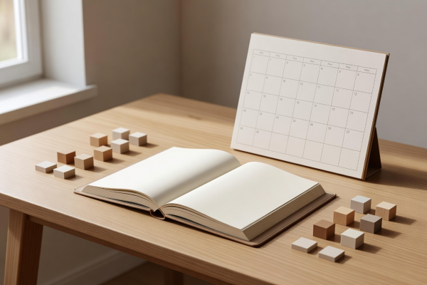 Calendar and agenda representing FocusMe scheduling